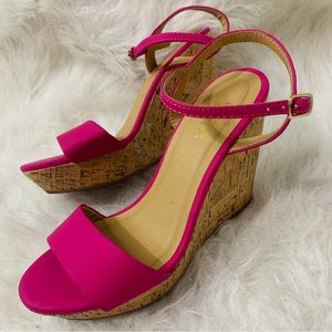 Pink Wedges! Size 7.5
